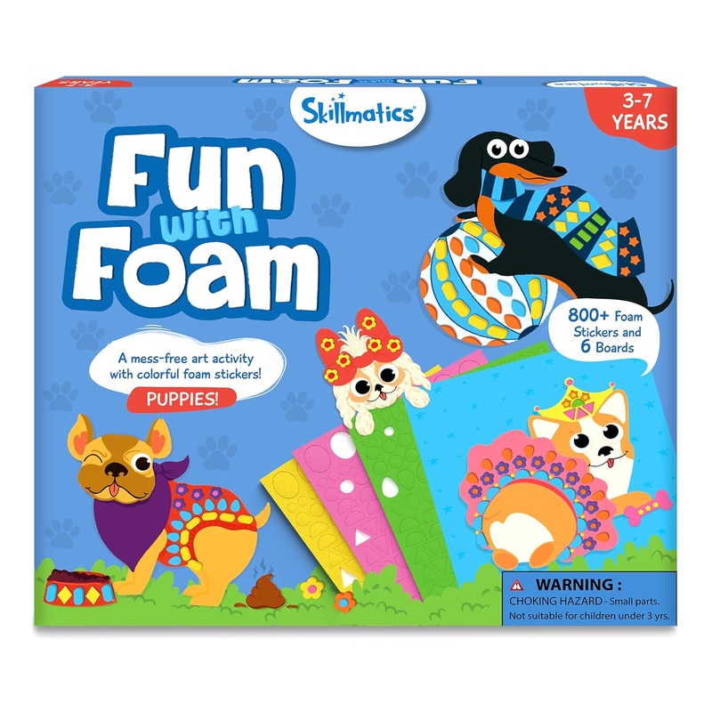 Skillmatics Art Activity – Fun with Foam Puppies, Art & Craft Kits – Multicolor