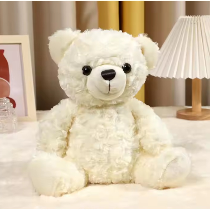 Teddy Bear Stuffed Animal, Plush Bear, Cute Cuddly Gift for kids – White