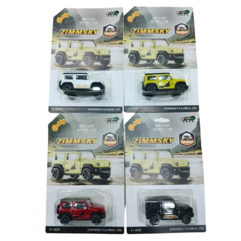 Detsky Premium Zimmy Die Cast Car  Multicolor – Pack of 4 Pcs Assorted Color