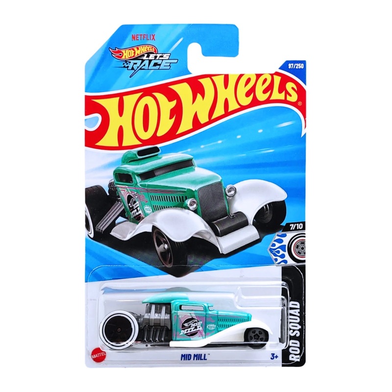 Hot Wheels Mainline – J Case | K Case 2025 – Mid Mill – HW Rod Squad – Long Card