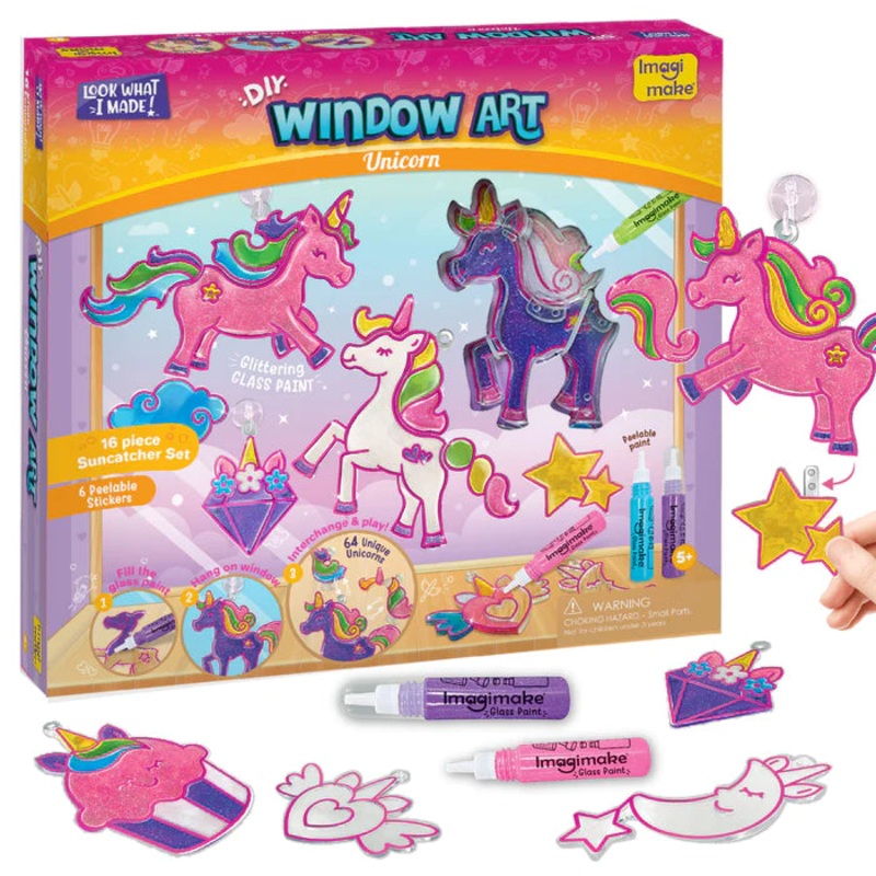 ImagiMake DIY Window Art Unicorn Multicolor