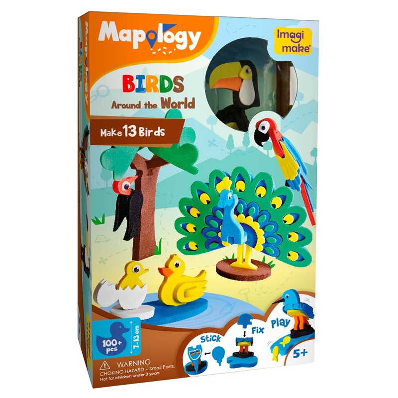Imagimake Mapology Birds Around the World Making Kit – Multicolor