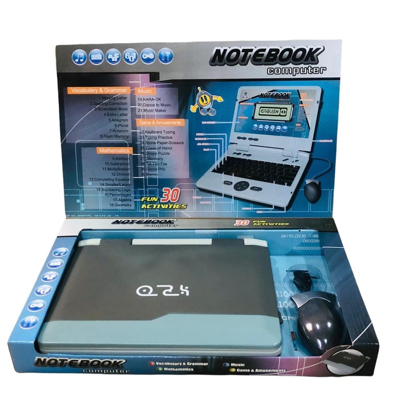 Kids Fun Laptop Notebook Computer: Educational Toy for Kids – Multicolor – 30 Activities