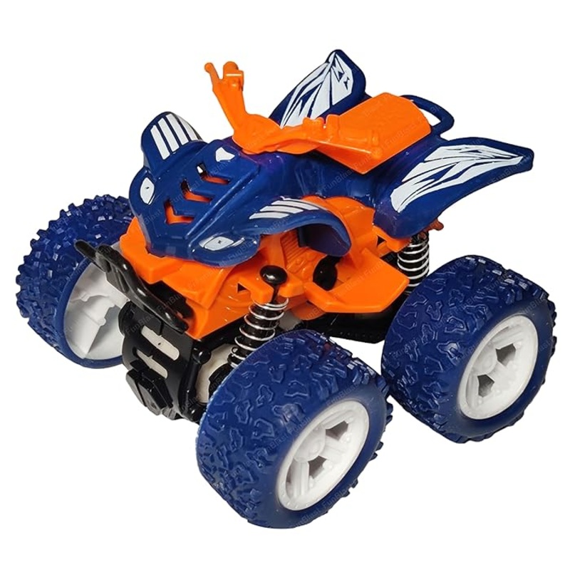 Monster Truck Toy for Kids  4 x 4 Big Wheel Drive Friction Powered Mini Truck Toy, 360 Degree Rotation |  Crawling Rock Crawler Toy for Kids | Multicolor