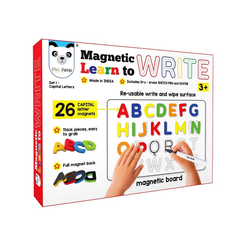 Play Panda Magnetic Learn to Write Capital Letters Includes Alphabet
