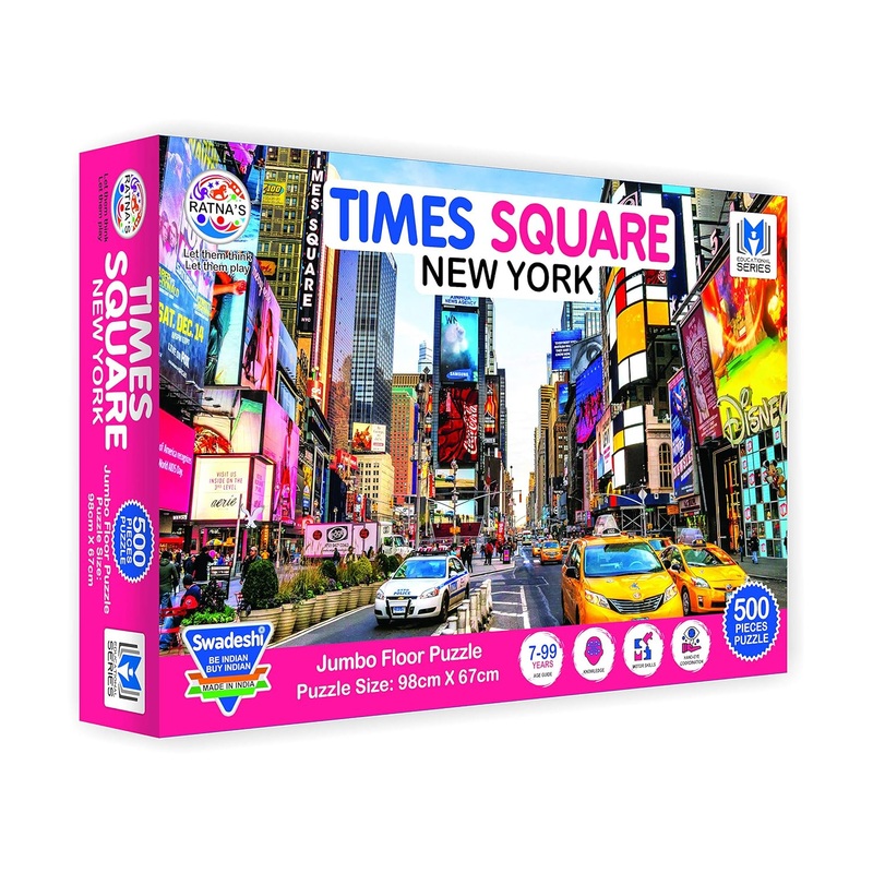 Ratna’s New York Times Square 500 Pieces Jumbo Floor Jigsaw Puzzle Multicolor