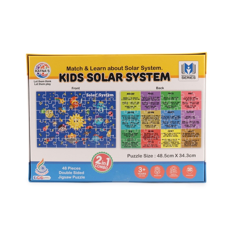 Ratnas Match and Learn Kids Solar System Jigsaw Puzzle- 48 Pieces