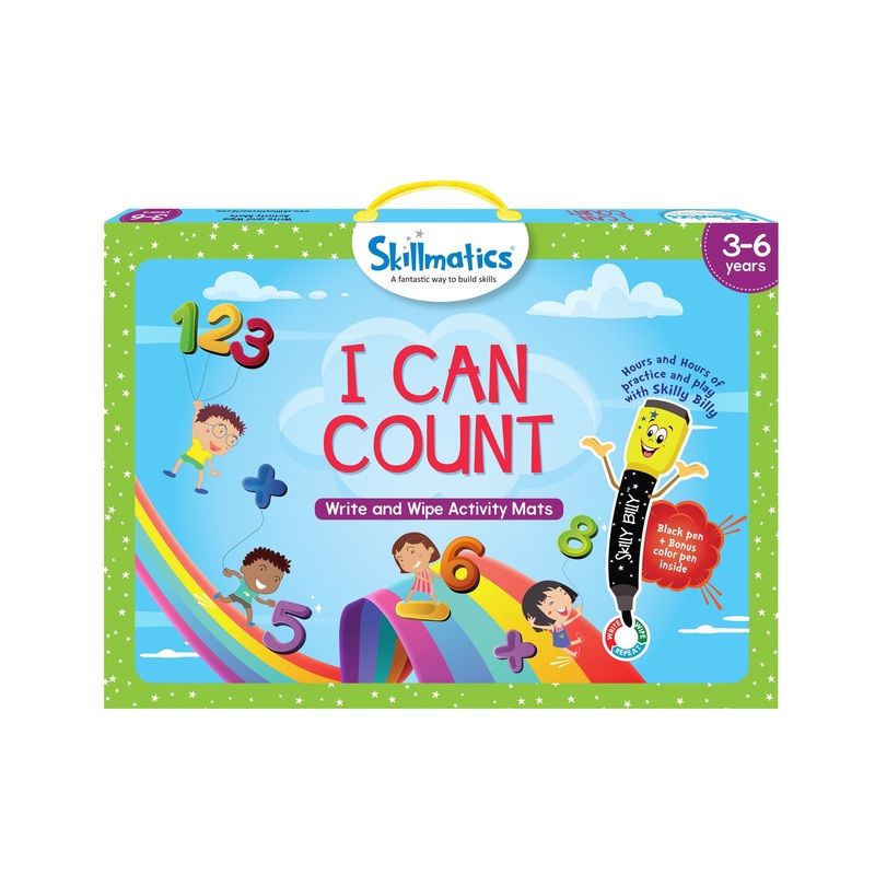 Skillmatics Educational Game – I Can Count Activity Mats (Multicolor)