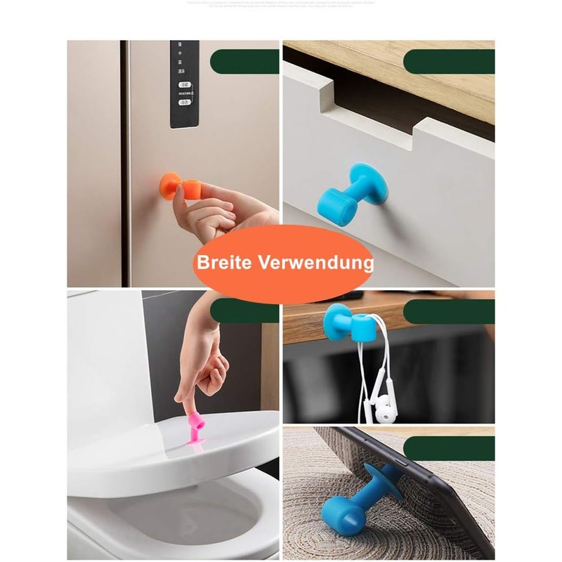 Anti-Slip Bumper | Door Stopper Mini Anti-Collision Silicone Door Handle – Durable and Protective Furniture Pads 1 Pack Contains 3 Pcs