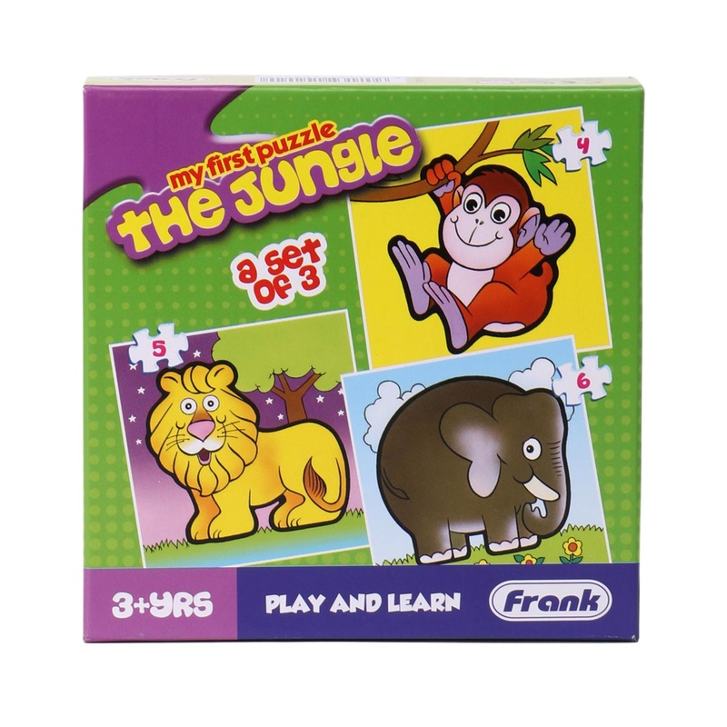 Frank Play And Learn The Jungle Jigsaw Puzzle Multicolor Set of 3 – 15 Pieces