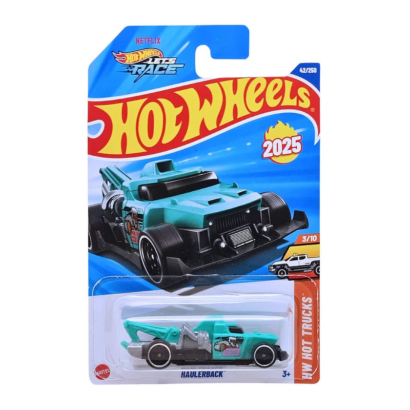 Hot Wheels Mainline – J Case – Haulerback – HW Hot Trucks – Long Card