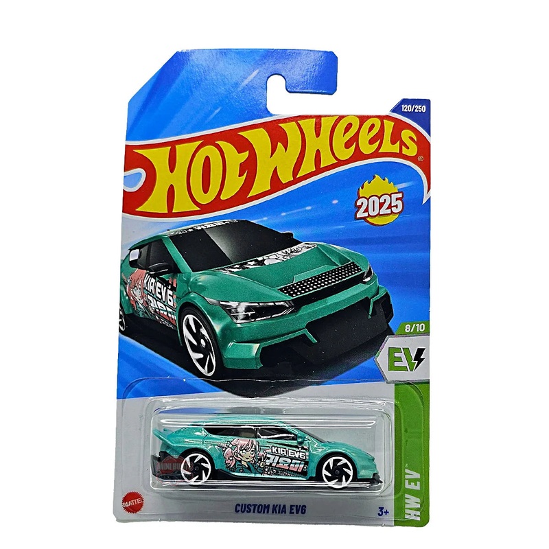 Hot Wheels Mainline – L Case 2025 -Custom Kia EV6 – HW EV- Long Card