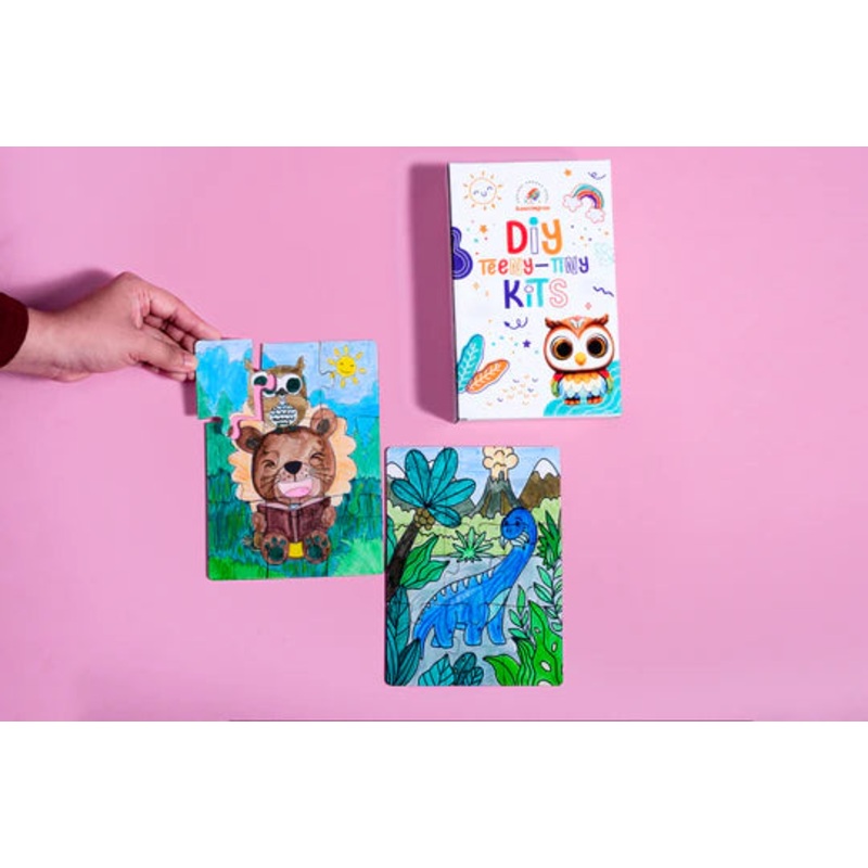 ilearnngrow Teeny Tiny DIY Puzzle  Set of Two | Multi-Craft Kit for Kids