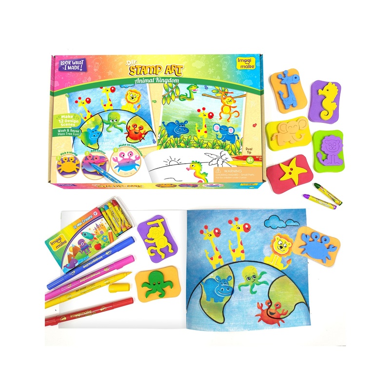 Imagimake DIY Stamp Art Animal Kingdom – Multicolour