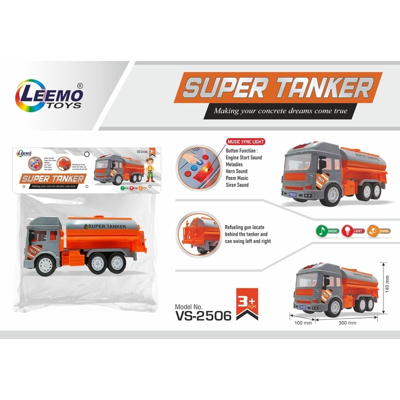 Leemo Friction Powered Super Tanker – Multicolor