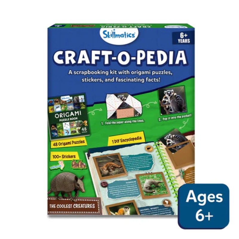 Skillmatics Craftopedia: Coolest Creatures | Origami Puzzle Book & Encyclopedia Scrapbook | Ages 6+