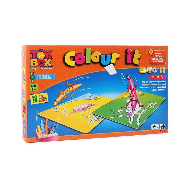 Toysbox Colour It Wipe It Birds – Multicolor