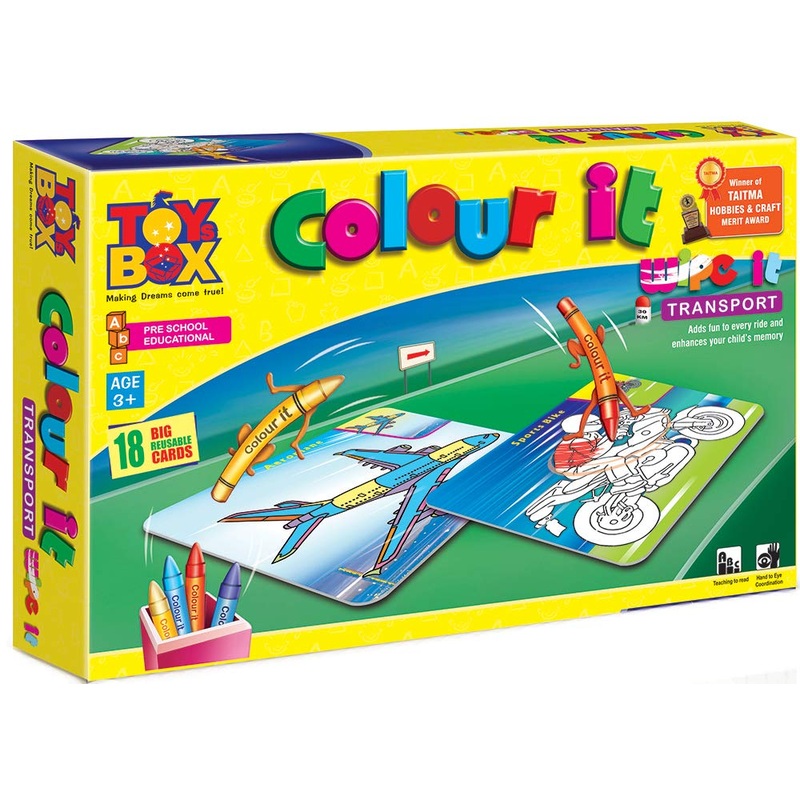 Toysbox Colour It Wipe It Transport – Multicolor