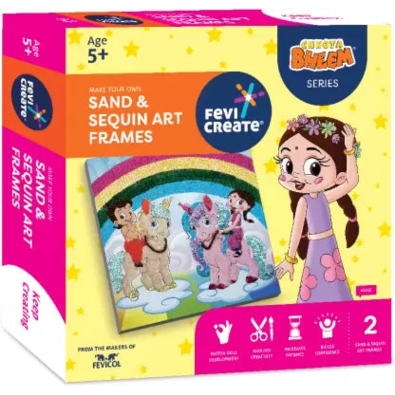 Chhota Bheem Sand And Sequins Art Kit – Ideal Gift For Kids – Multicolor