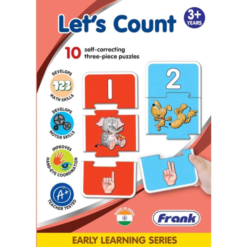 Frank Let’s Count Jigsaw Puzzle for Kids, 10 Self-Correcting | Fun and Educational Toys | Brain Booster Kids Games