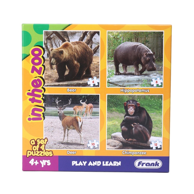 Frank Play And Learn In The Zoo Jigsaw Puzzle Multicolor Set of 4 – 36 Pieces
