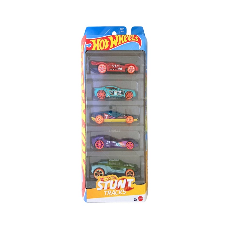 Hot Wheels – Stunt Tracks Car – Set of 5 – Multicolor – JBJ81