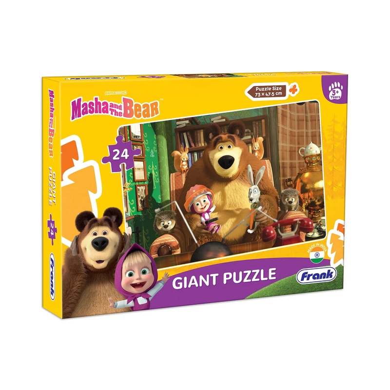 Masha and the Bear Frank Giant Floor Jigsaw Puzzle Multicolor (24 Pieces) for kids above 4+