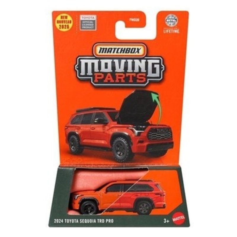 Matchbox Moving Parts 2025 – 2024 Toyota Sequoia TRD Pro – Red – FWD28 – 95AH