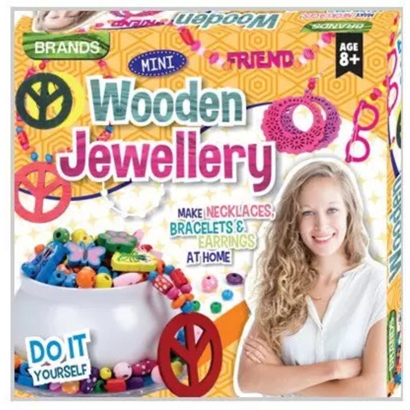 Mini Wooden Jewellery Kit | Beads Jewellery Making Kit for Girls | Create Designer Pieces at Home
