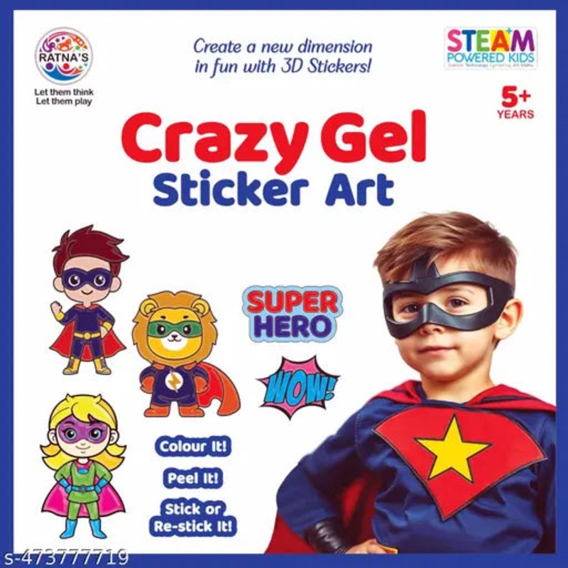 Ratna’s Crazy Sticker Art – Super Hero (7528) / Unicorn & Mermaid (7529)