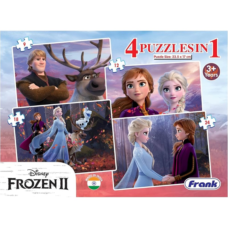 Frank Frozen II – 4 in 1 Puzzles – Multicolor
