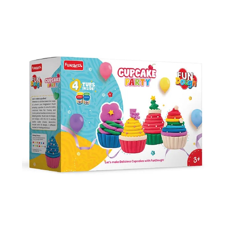 Funskool Fun Dough Cupcake Party Playing Dough Kit – Multicolor