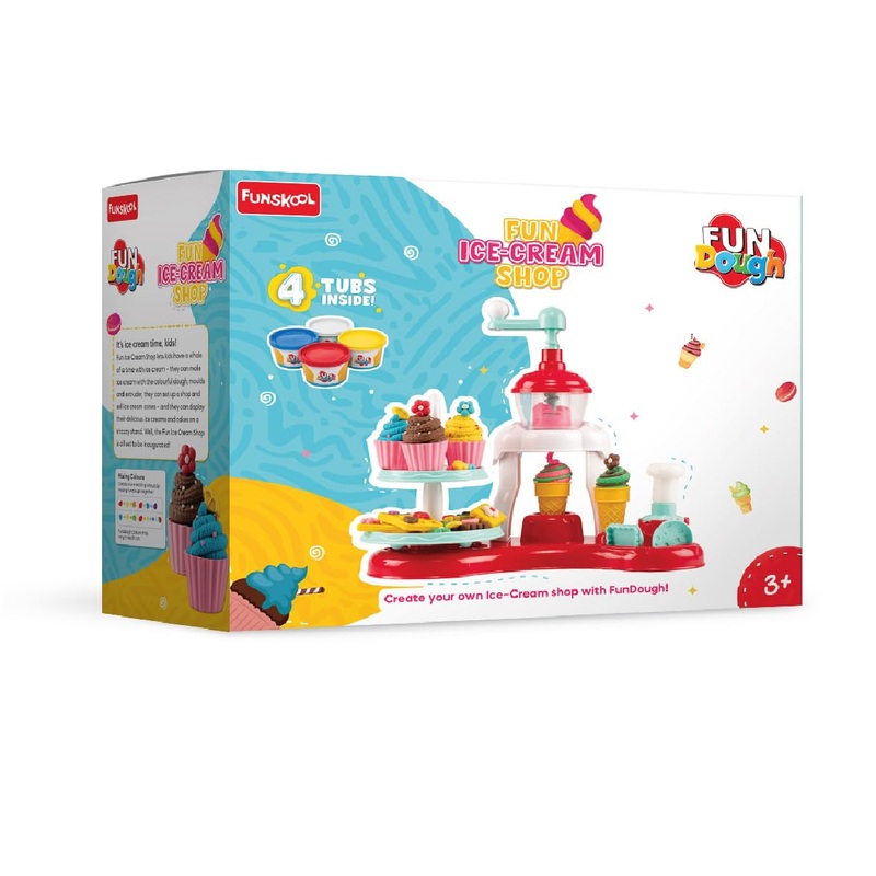 Funskool Fun Dough IceCream Shop Playing Dough Kit – Multicolor