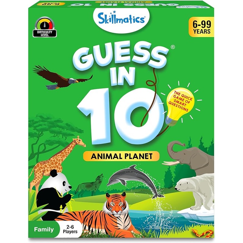 Guess in 10: Animal Planet | Trivia card game (ages 6+) | Multicolor