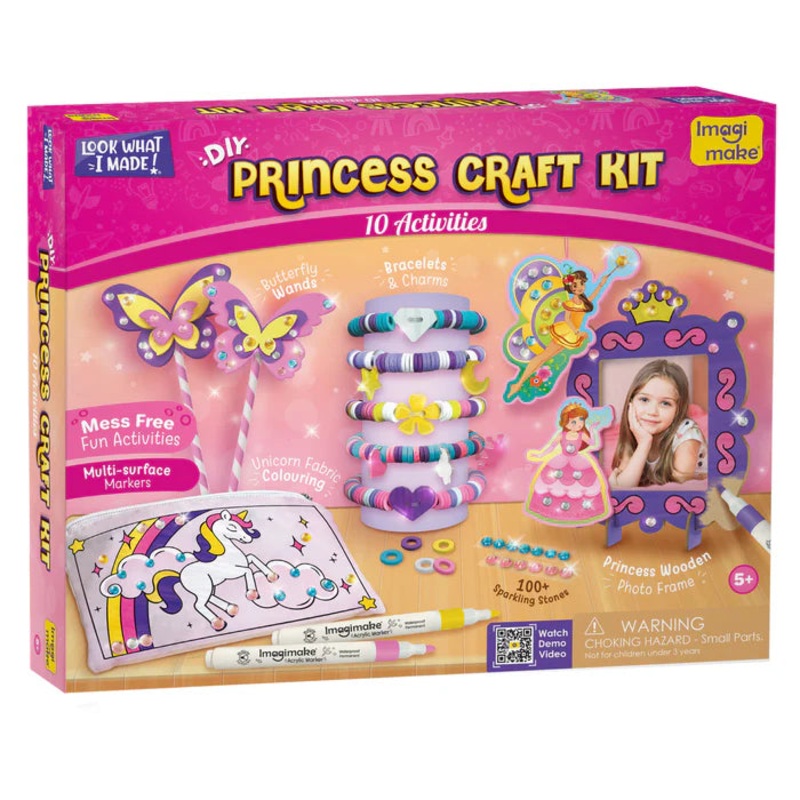 Imagimake Princess Craft Kit | Diy Mosaic Craft Kit for Kids – Multicolor