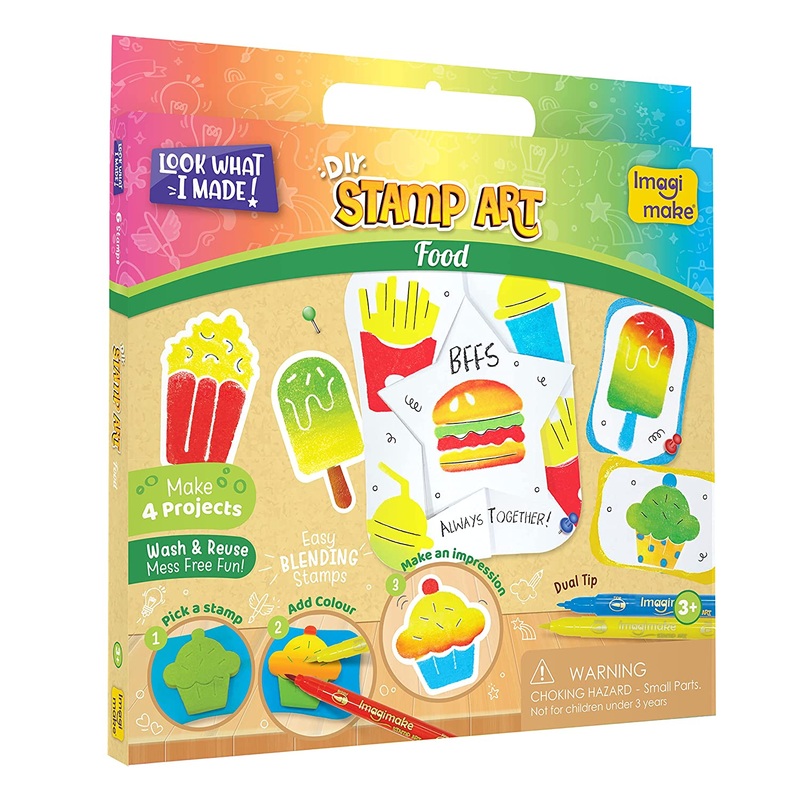 Imagimake Stamp Art Food, Coloring & Stamping Set