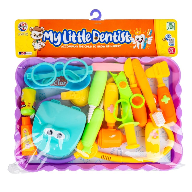 Ratna’s My Little Dentist Play Set for Kids with 17 Instruments & Accessories, Doctor Set for Kids Pretend Play Toys