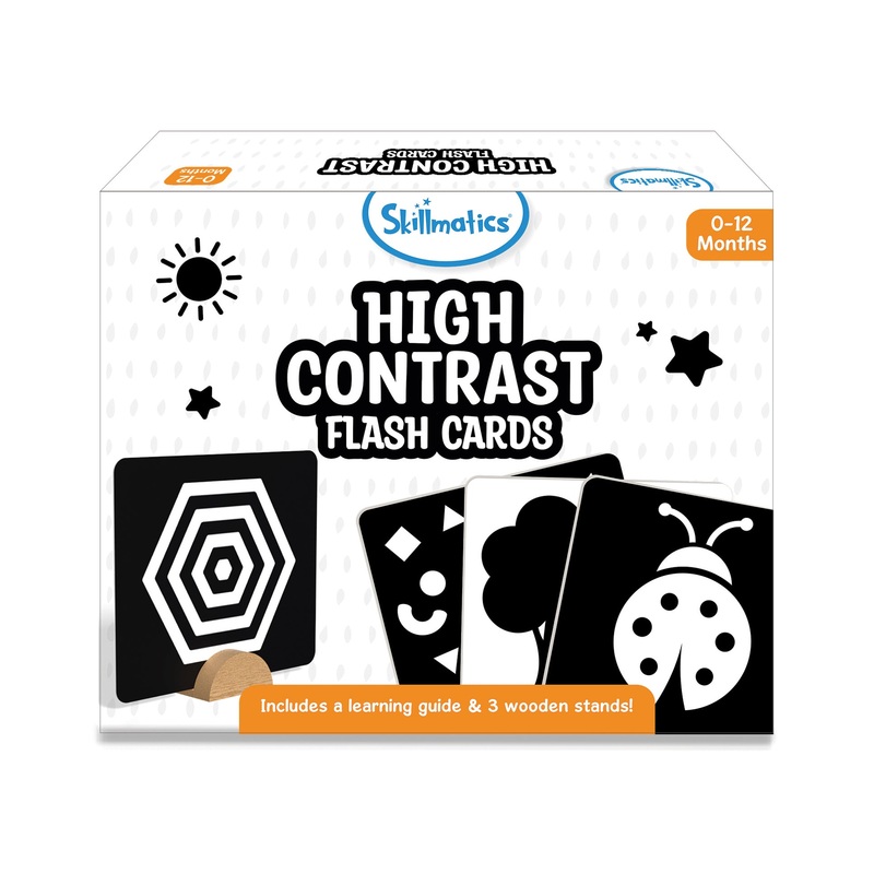 Skillmatics High Contrast Flash Cards Black White – 30 Cards