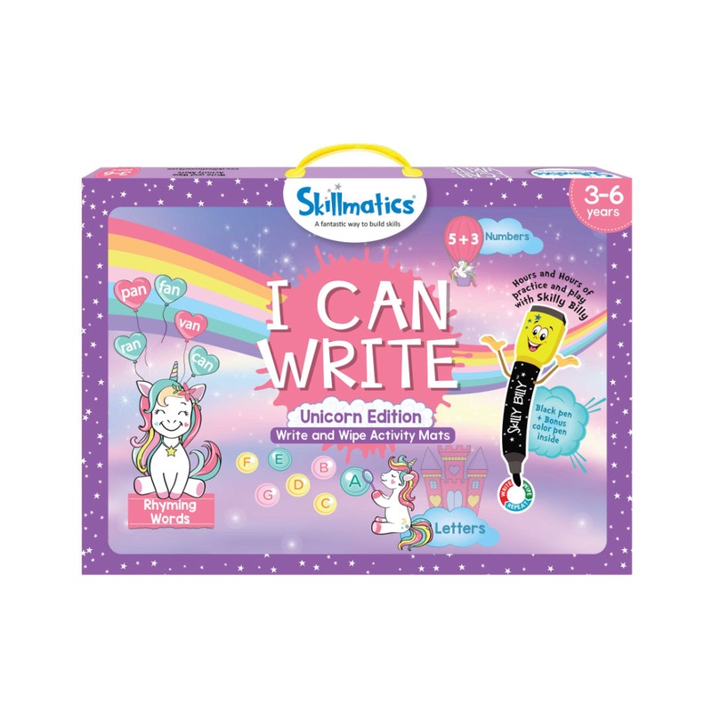Skillmatics I Can Write Unicorn Edition Activity Mats Educational Game – Multicolor