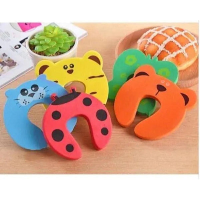 Animal Themed Door Stopper – Foam Door Stop, Baby Finger Pinch Guard – Pack of 1 Pcs Contains 2 Pcs Door Stopper