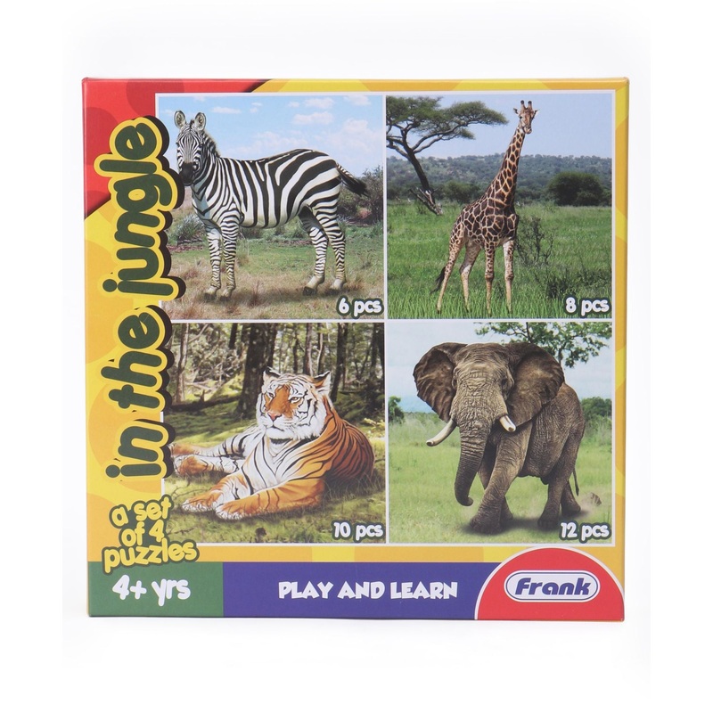 Frank In The Jungle 36 Pieces Puzzle Multicolor – Set of 4