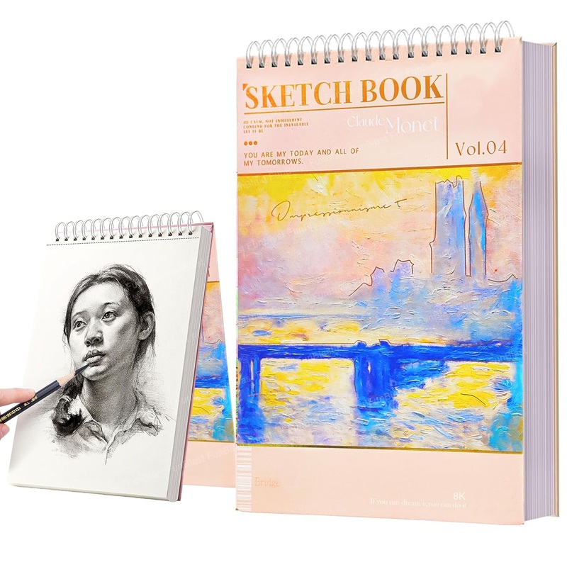 Sketching Book for Artist, A3 Thickened Sketchpad for Artist, Students Hand-Painted Colored Lead Picture Album Sketch Book for Painting, Drawing, Art & Craft Work – Assorted