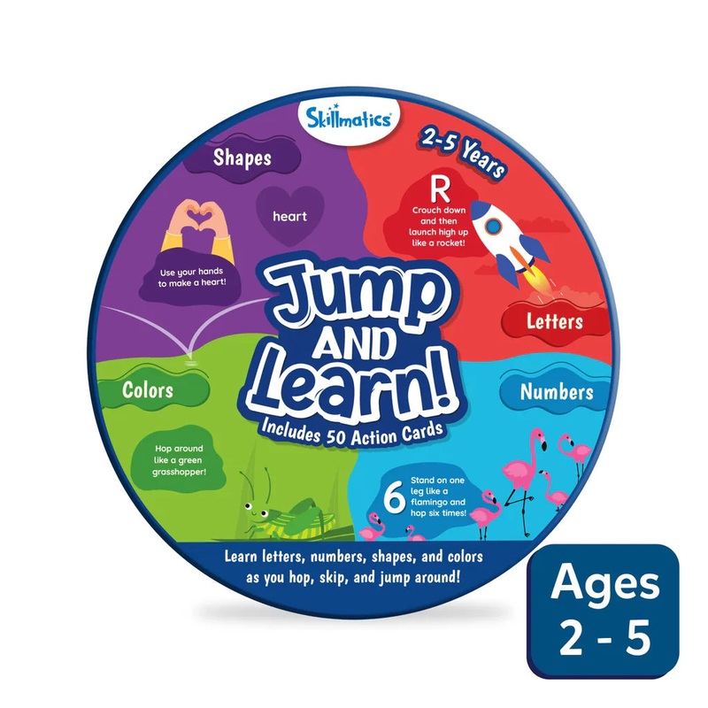 Skillmatics Jump and Learn – Flash Cards for Toddlers – Multicolor