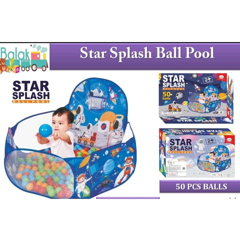 Balak Star Splash Ball Pool – 50 Balls Included – Multicolor