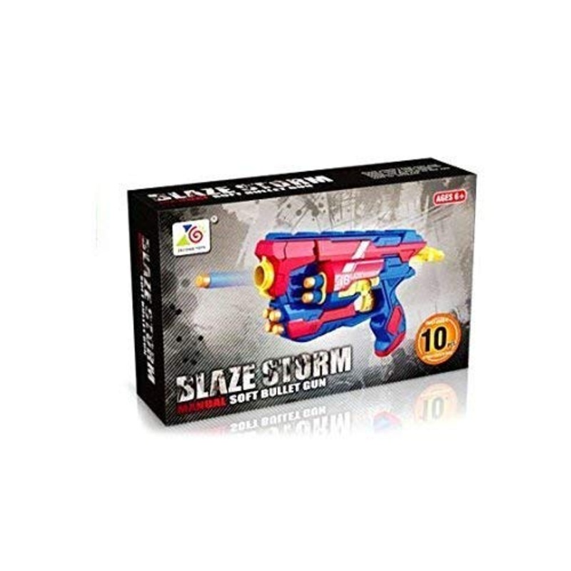 Blaze Storm Manual Soft Bullet Toy Gun with 10 Pcs Foam Bullets