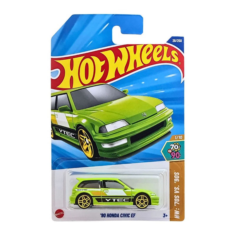 Hot Wheels Mainline – K Case 2025 | L Case 2025 – 90 Honda Civic EF – HW 70’s Vs 90’s – Long Card