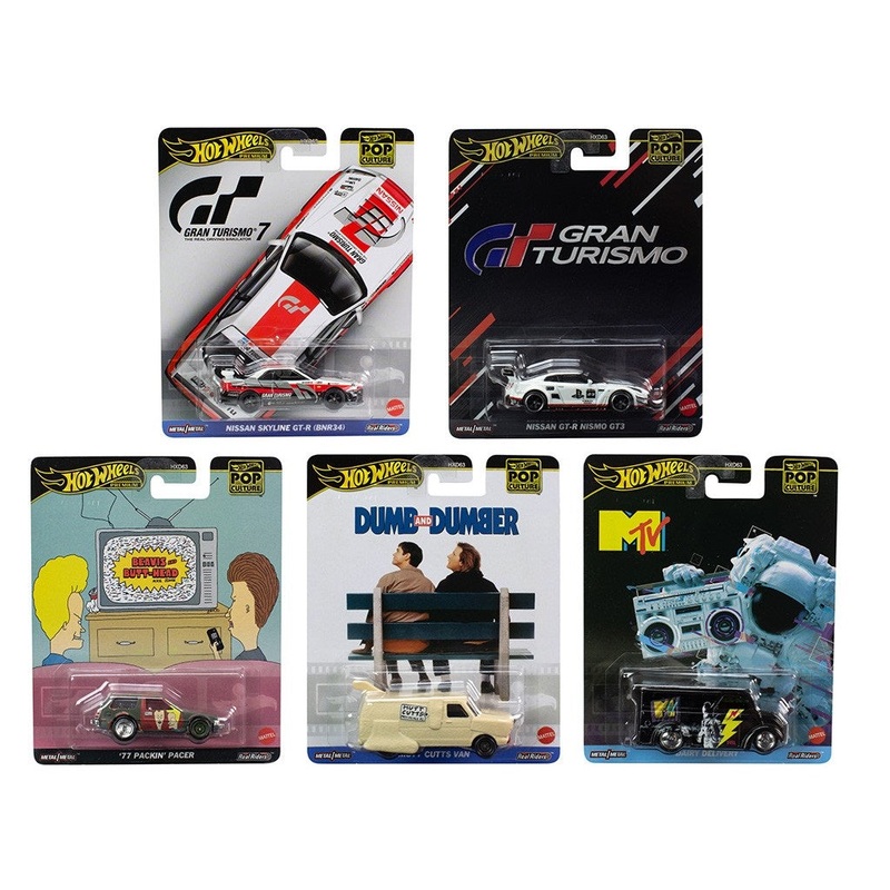 Hot Wheels Premium Pop Culture Set (5 Vehicles) – HXD63 – 955C – Exclusive Collection