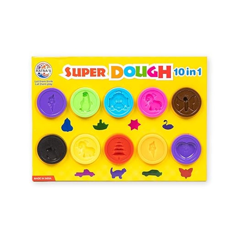 RATNA’S Super Dough 10 in 1 Kit. Soft & Smooth Dough – For Kids