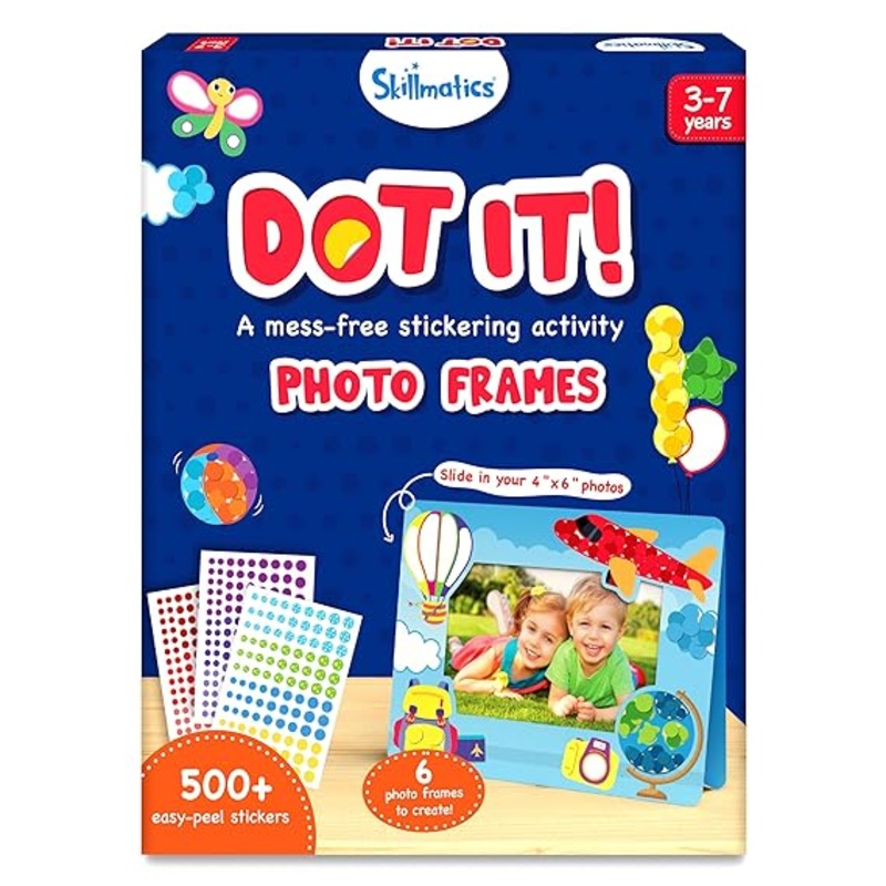 Skillmatics Dot it! – Photo Frames | No Mess Sticker Art | Multicolor