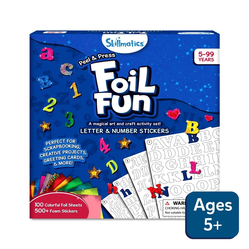 Skillmatics Foil Fun Letter & Number Stickers | No Mess Art Kit (ages 5+) | Multicolor